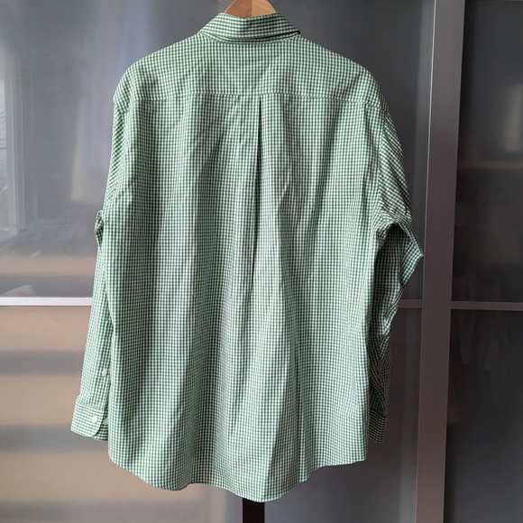 Men's Brooks Brothers Green Check Button Down Non-Iron Shirt 100% Cotton - Large - Picture 12 of 12